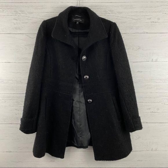 Jones New York Jackets & Blazers - Jones New York Black Boucle Button Winter Jacket